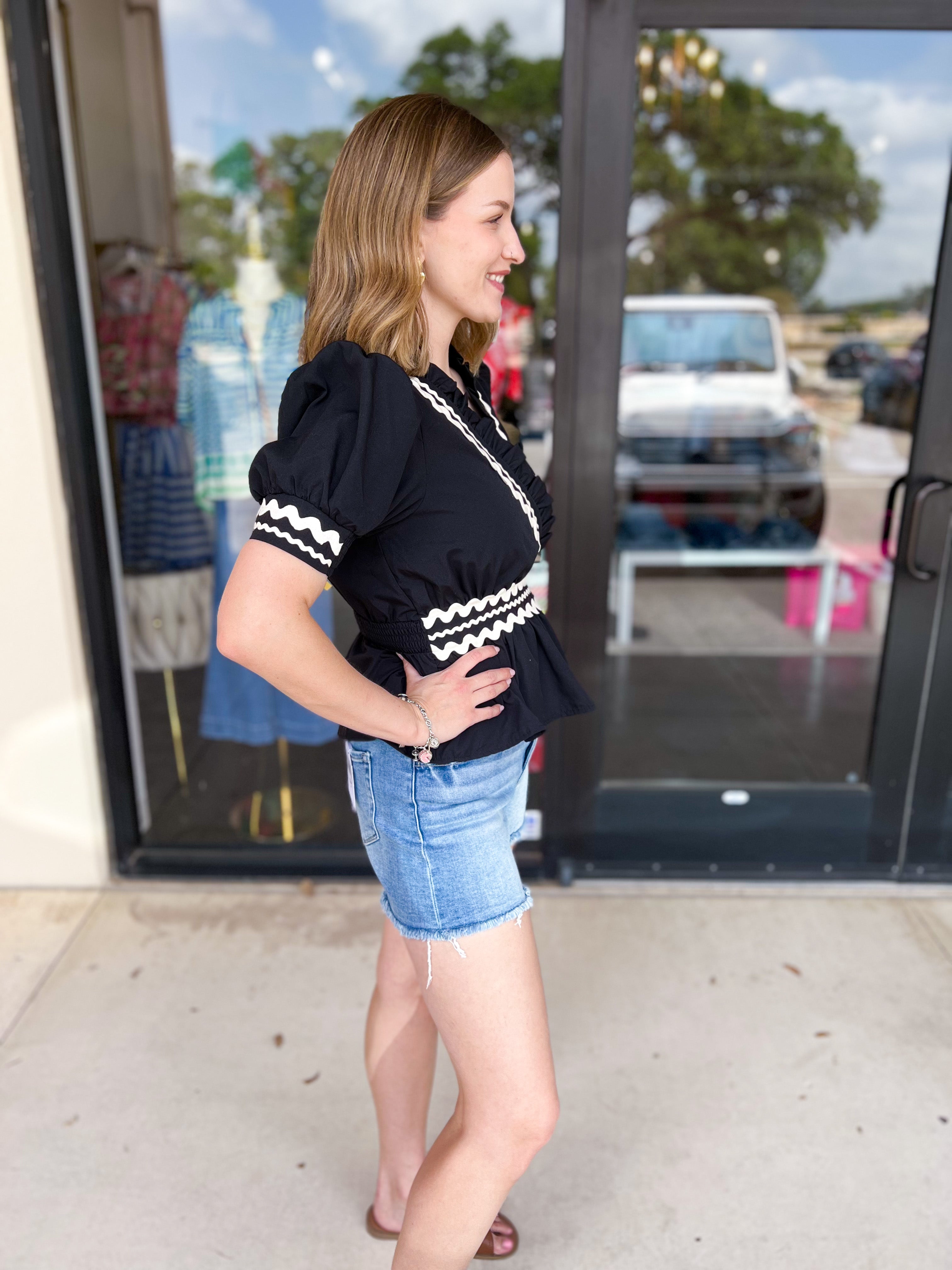 Kendra Blouse-200 Fashion Blouses-ENTRO-July & June Women's Fashion Boutique Located in San Antonio, Texas