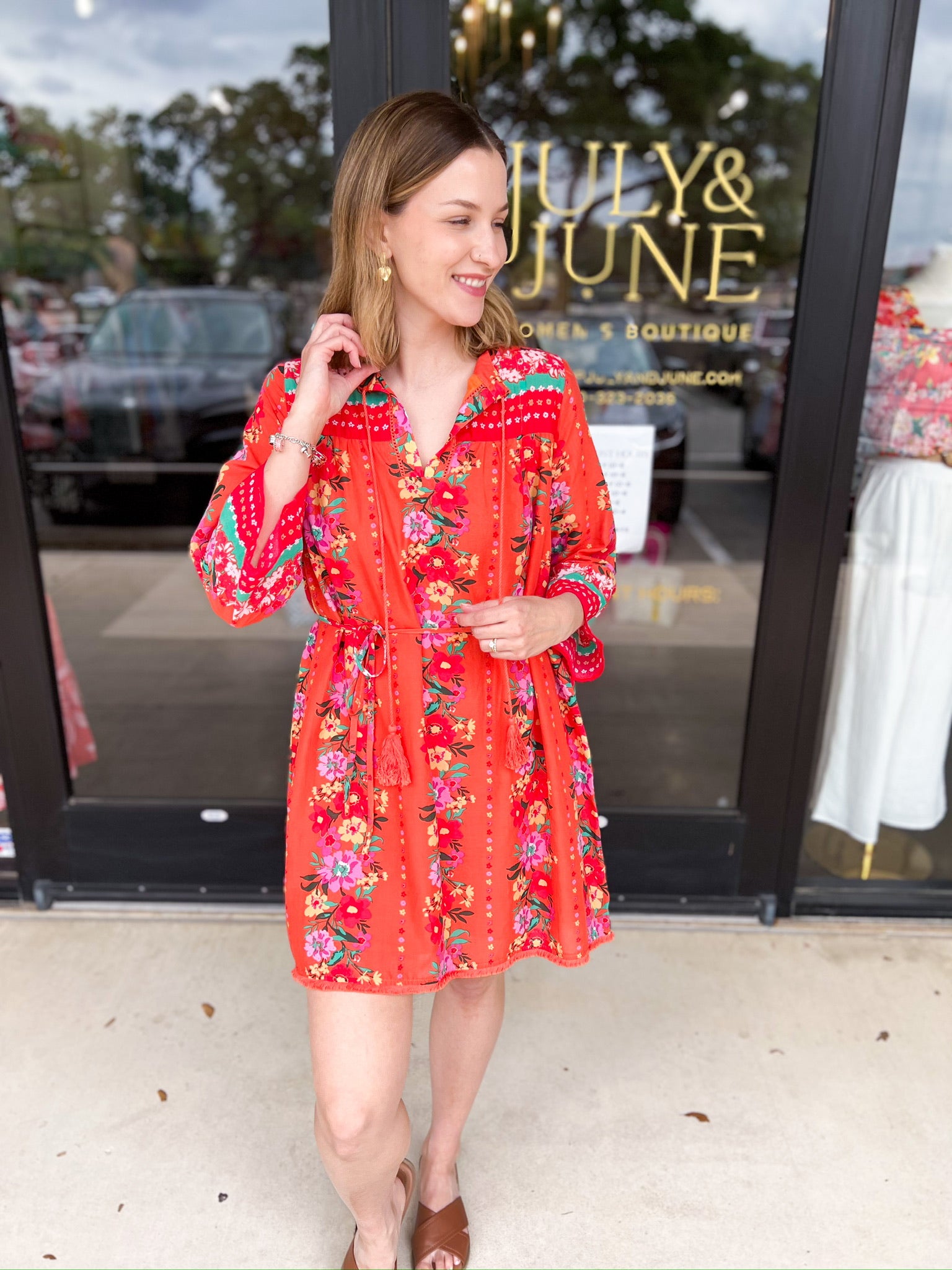 Orange Crush Mini Dress-510 Mini-FATE-July & June Women's Fashion Boutique Located in San Antonio, Texas