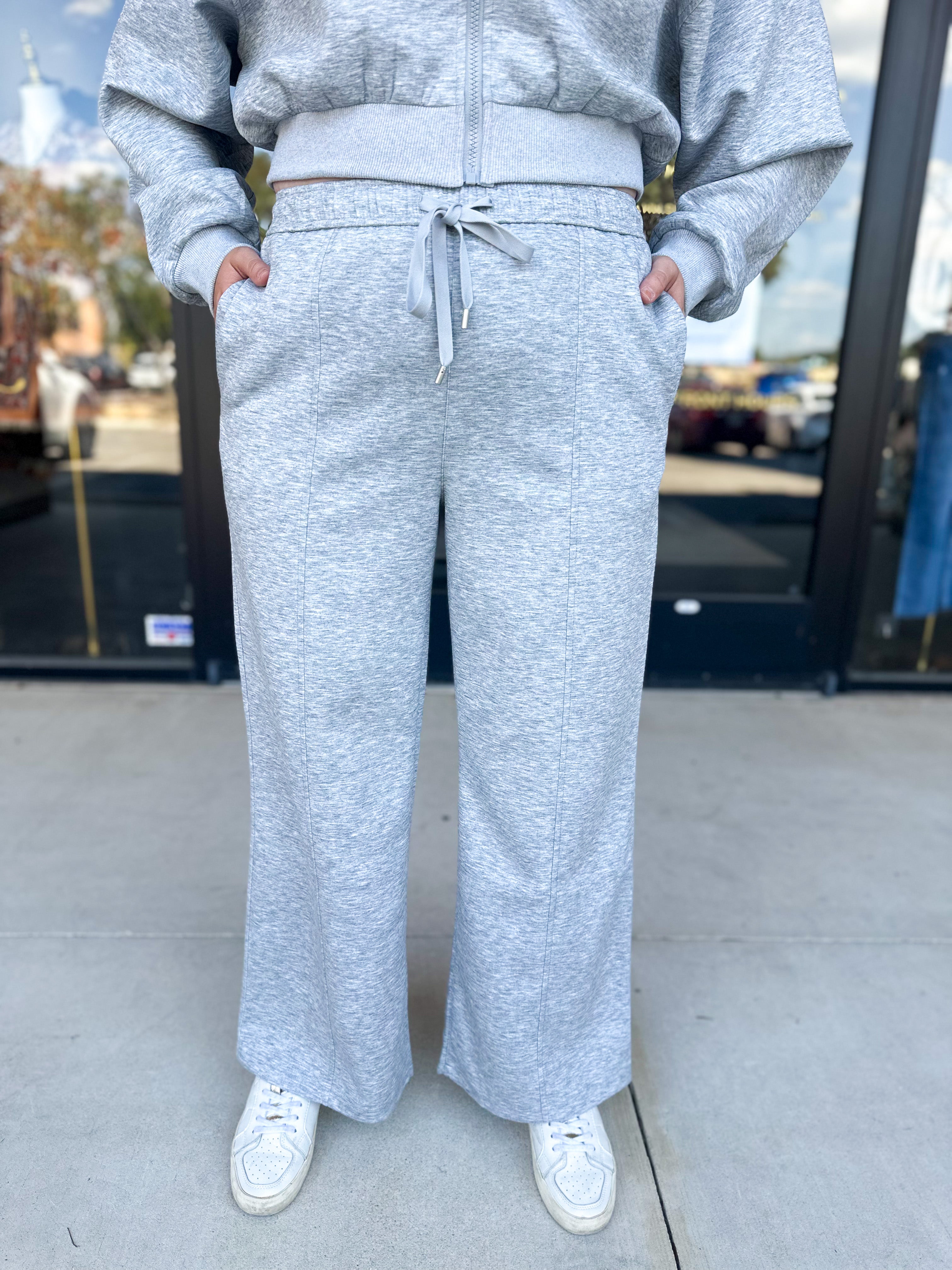 Soft Modal Lounge Pants - Grey-300 Athleisure/Lounge-SKIES ARE BLUE-July & June Women's Fashion Boutique Located in San Antonio, Texas