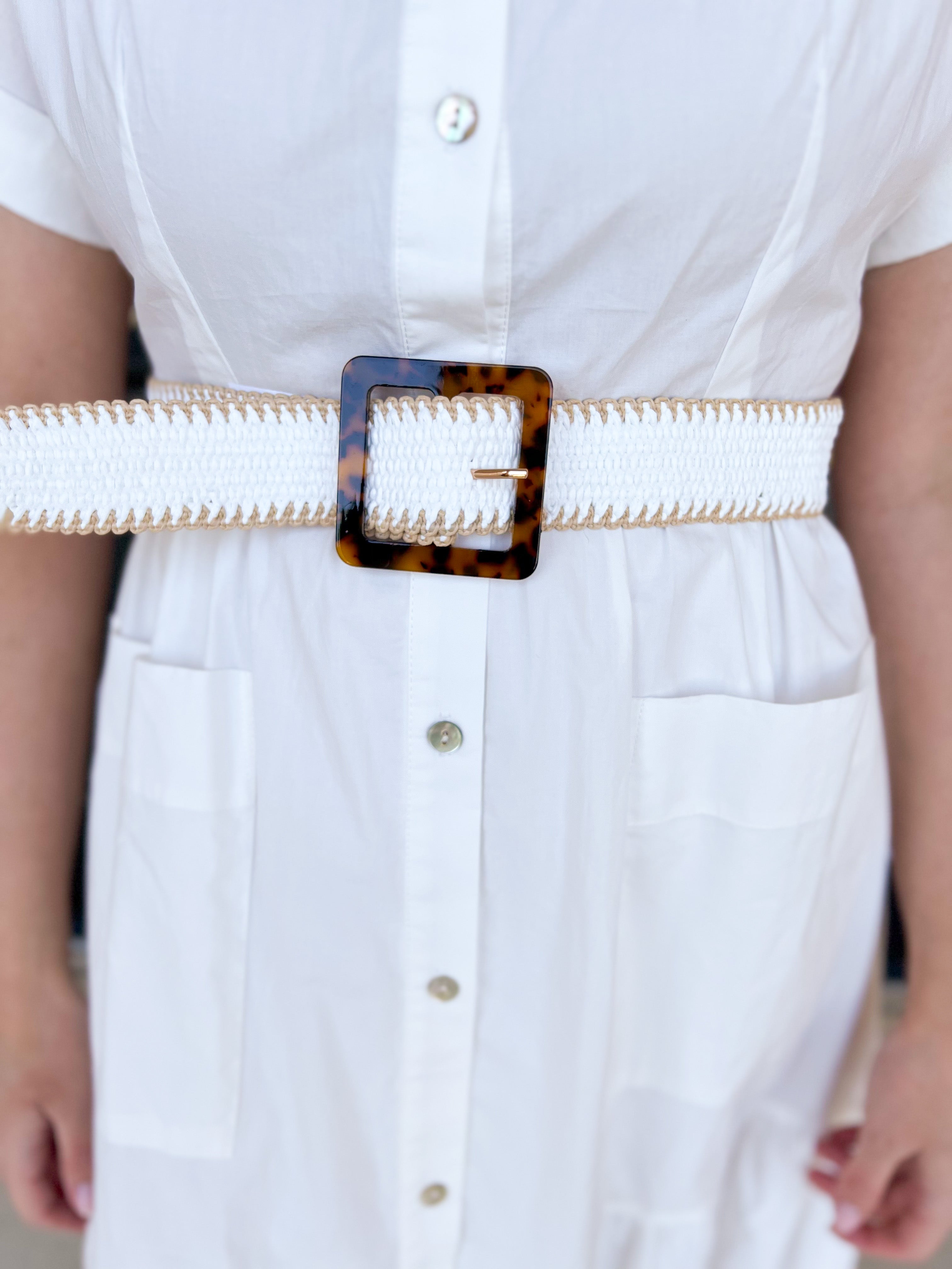 Yara Belt - White - 2 Sizes-130 Accessories-SHIRALEAH-July & June Women's Fashion Boutique Located in San Antonio, Texas