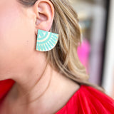 Sunshine Tienda -Seafoam Tile Earrings-110 Jewelry & Hair-Sunshine Tienda-July & June Women's Fashion Boutique Located in San Antonio, Texas