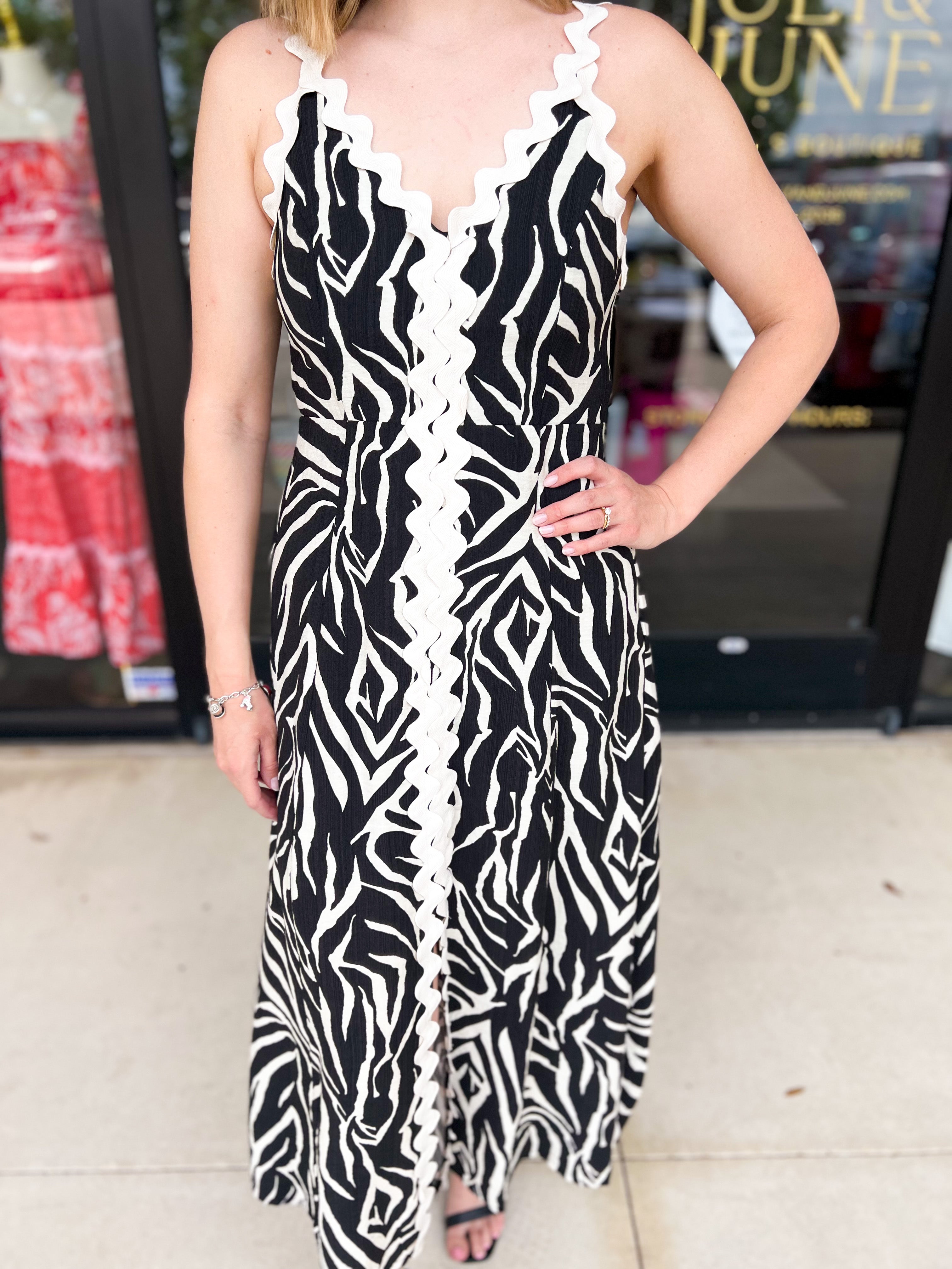 Urban RIc Rac Midi Dress-500 Midi-ENTRO-July & June Women's Fashion Boutique Located in San Antonio, Texas