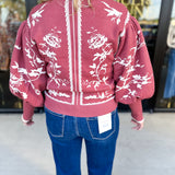 The Vintage Floral Sweater - Rose-230 Sweaters/Cardis-FATE-July & June Women's Fashion Boutique Located in San Antonio, Texas