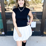 Mock Neck Bubble Mini Hem Mini Dress-510 Mini-ABLE-July & June Women's Fashion Boutique Located in San Antonio, Texas