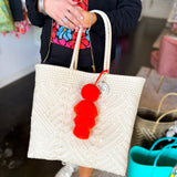 Maria Victoria - Glimmer Pearl Tote Bag Large-130 Accessories-MARIA VICTORIA-July & June Women's Fashion Boutique Located in San Antonio, Texas