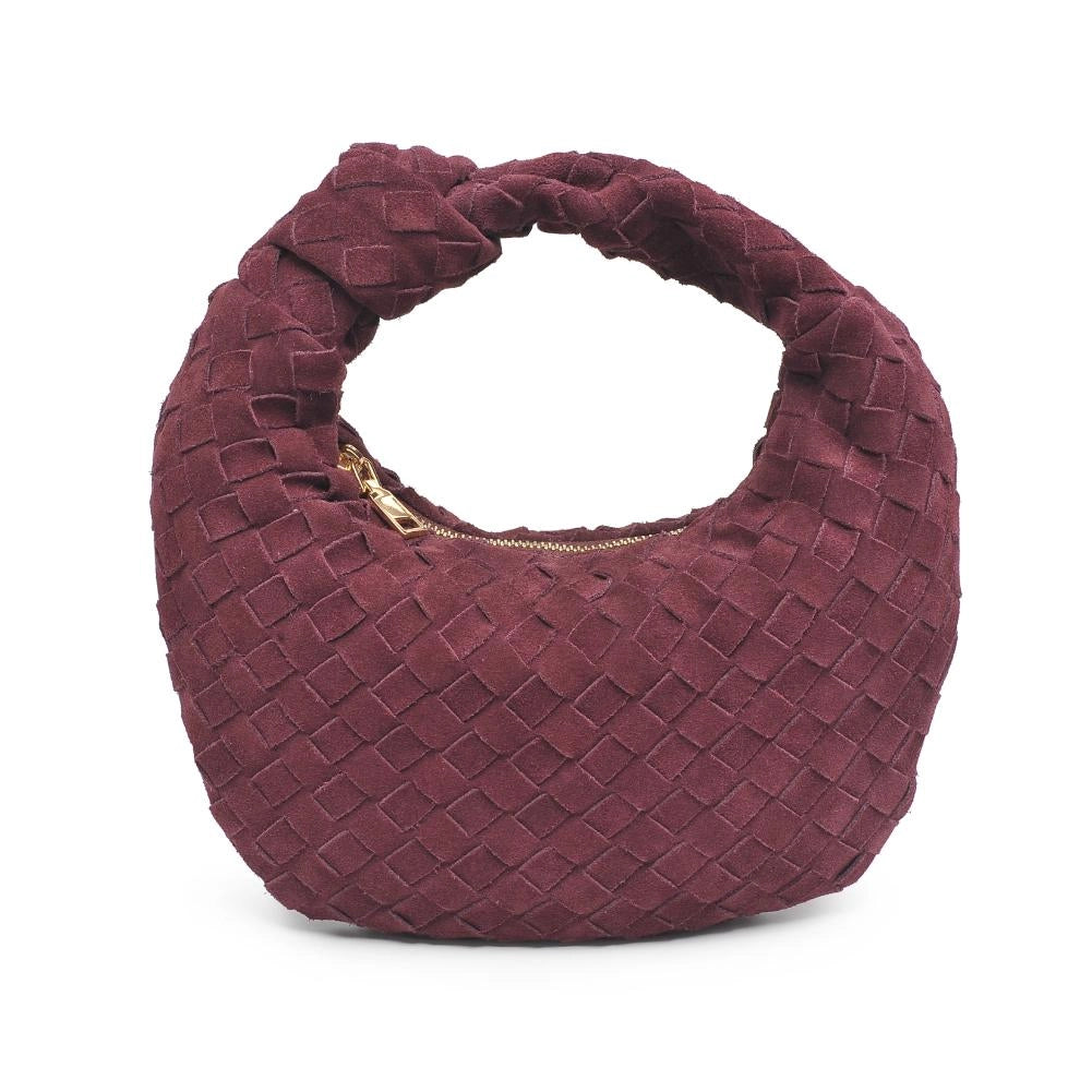 Autumn Woven Genuine Suede Leather Clutch - Wine-130 ACCESSORIES-Moda Luxe-July & June Women's Fashion Boutique Located in San Antonio, Texas