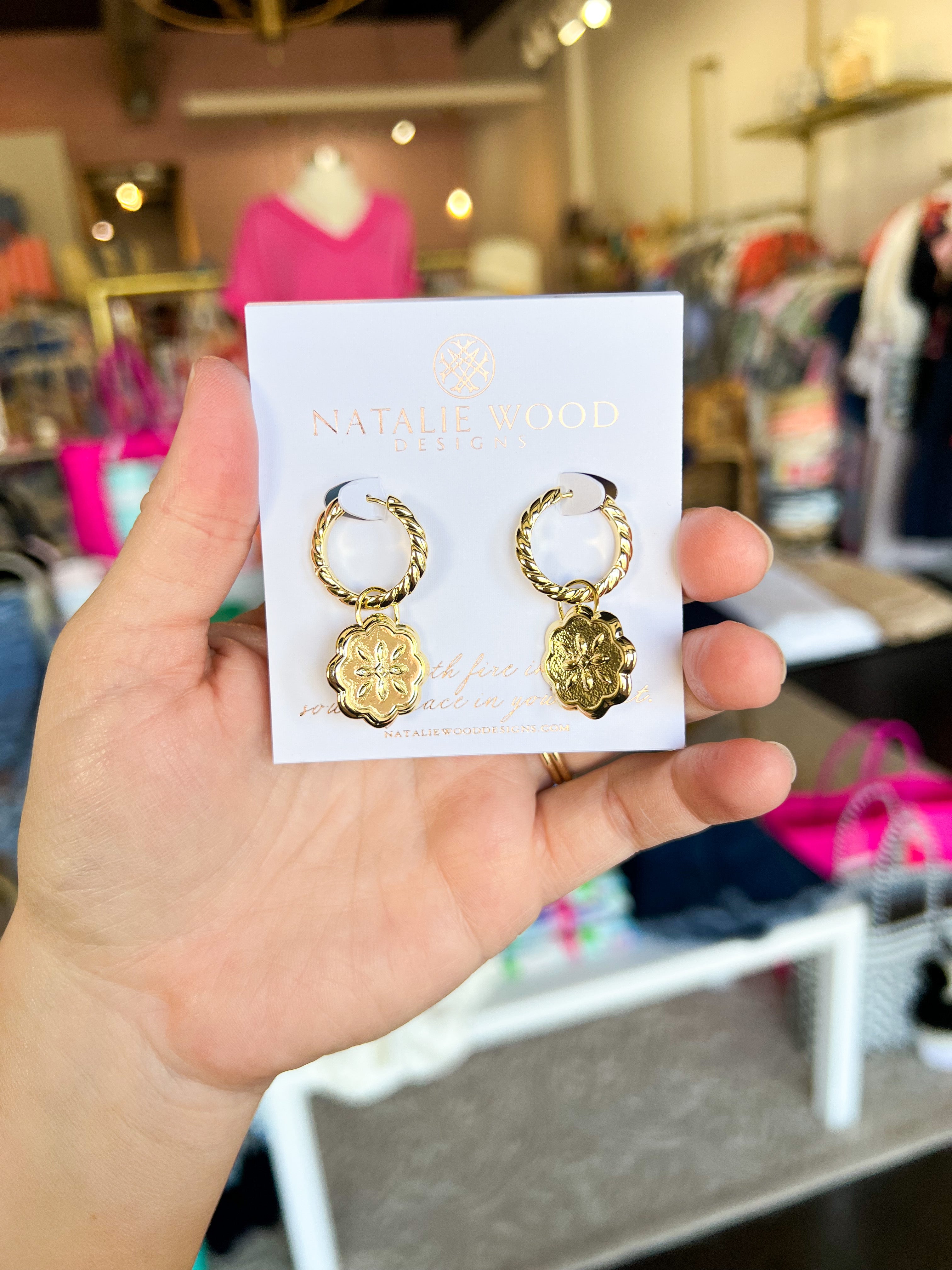 Natalie Wood - Radiant Huggie Earrings in Gold-110 Jewelry & Hair-Natalie Wood-July & June Women's Fashion Boutique Located in San Antonio, Texas
