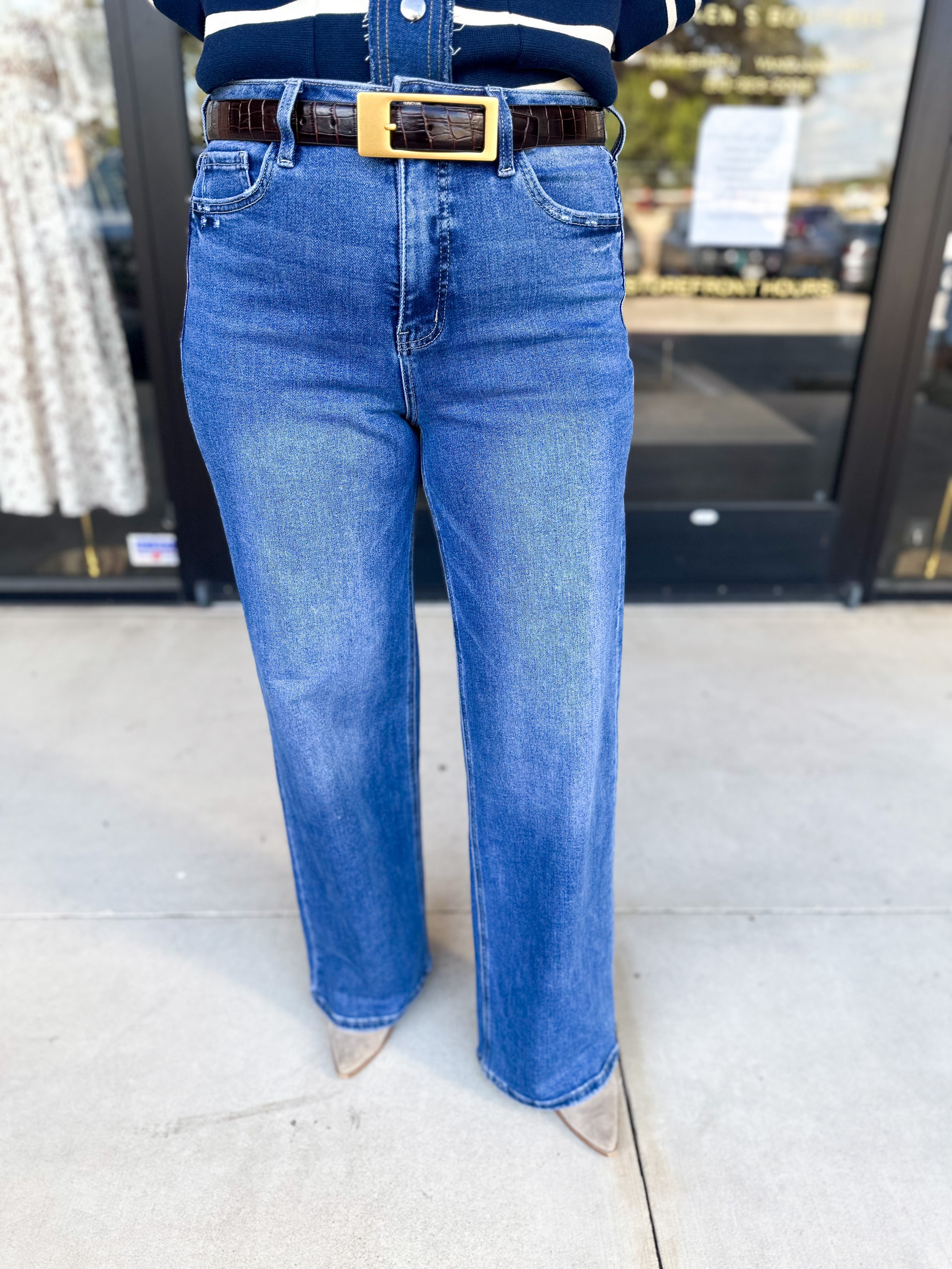 Vervet - High Rise 90s Tummy Control Jeans-400 Pants-VEVERT BY FLYING MONKEY-July & June Women's Fashion Boutique Located in San Antonio, Texas