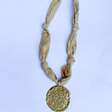 Scarf Necklace - Gold Circle-110 Jewelry & Hair-HART DESIGNS-July & June Women's Fashion Boutique Located in San Antonio, Texas