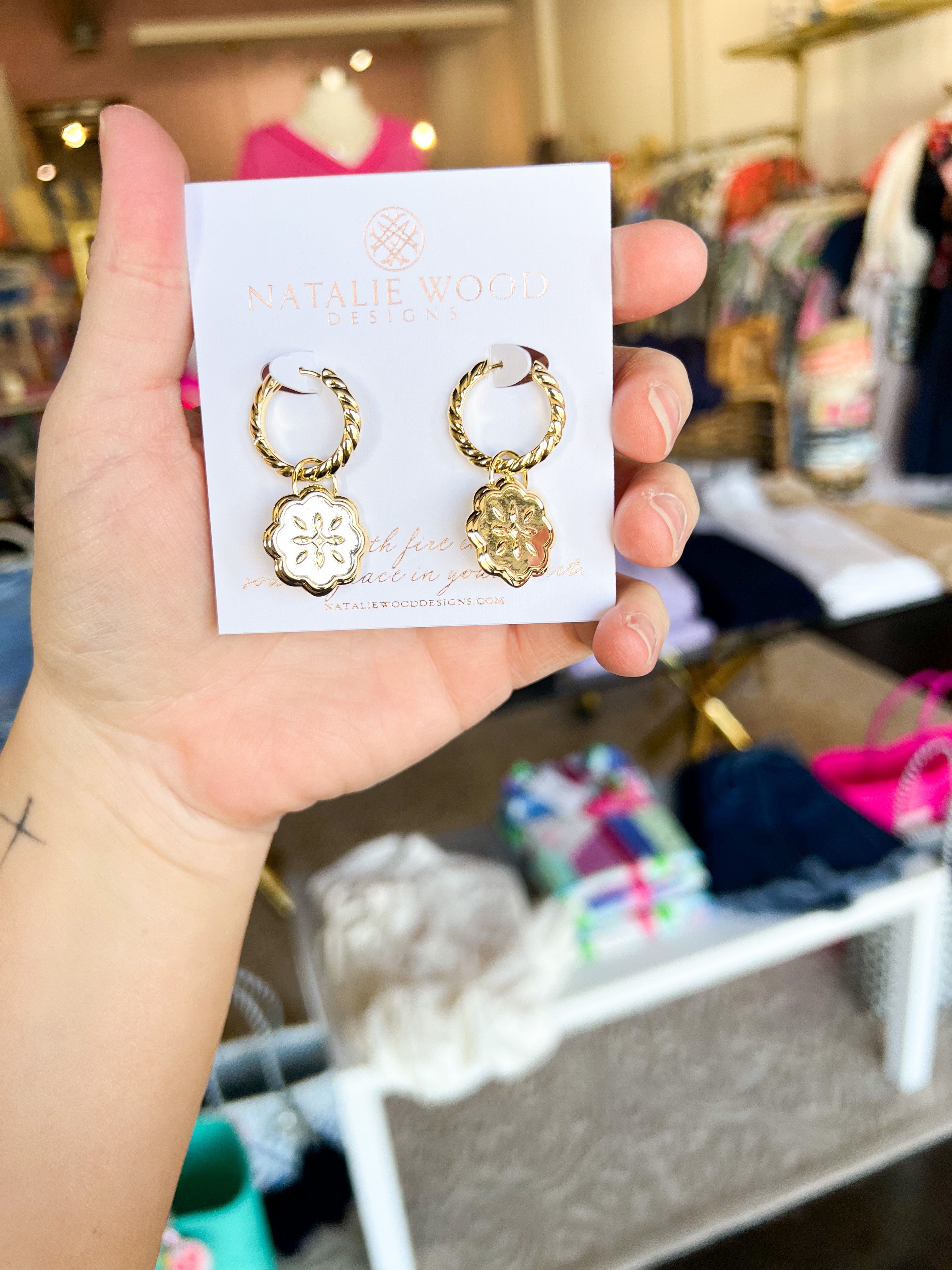 Natalie Wood - Radiant Huggie Earrings in Gold-110 Jewelry & Hair-Natalie Wood-July & June Women's Fashion Boutique Located in San Antonio, Texas