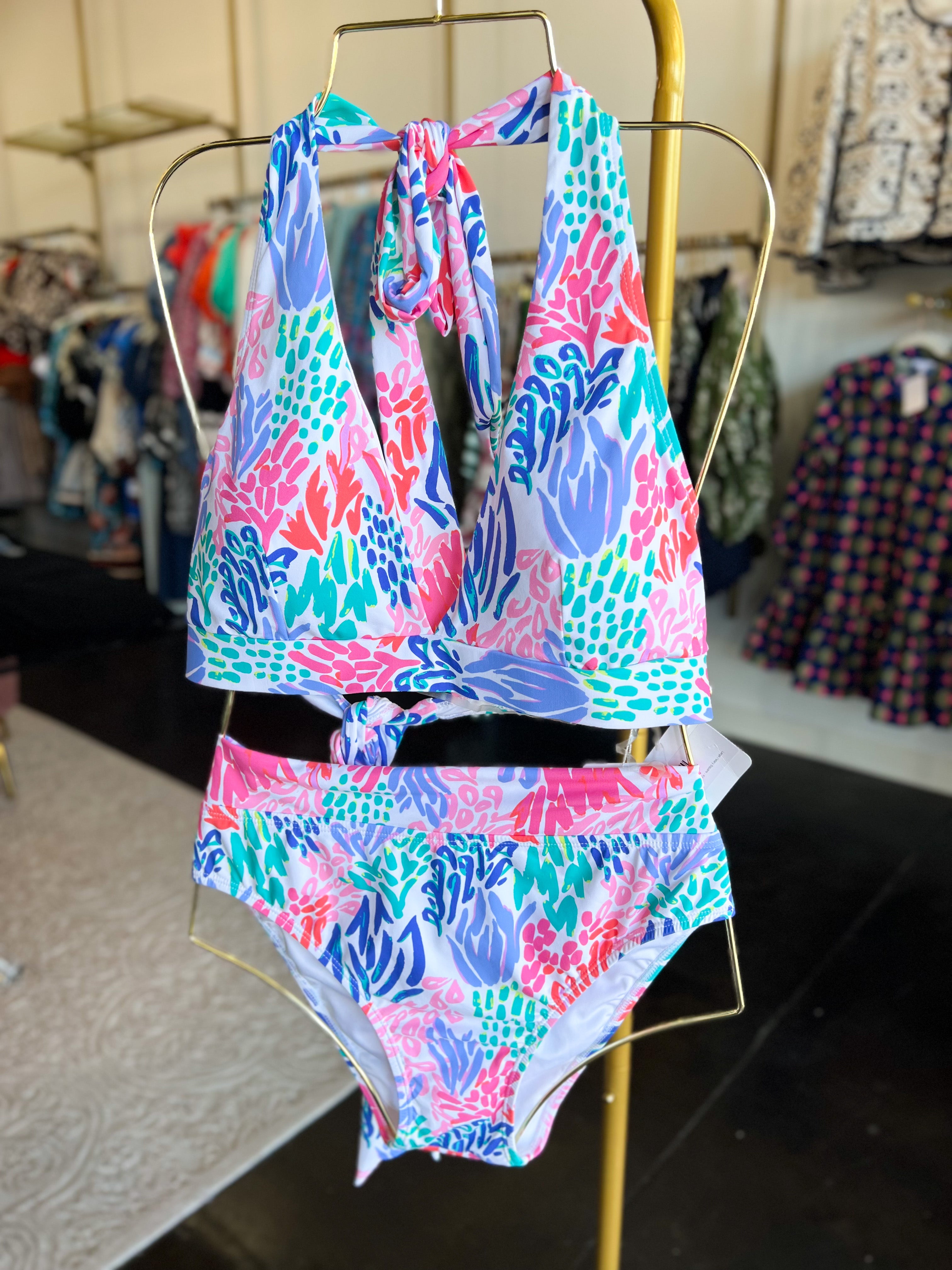 Mary Square - Kristi Two Piece Swim Set - Coral Cove - FINAL SALE-300 Athleisure/Lounge-MARY SQUARE-July & June Women's Fashion Boutique Located in San Antonio, Texas
