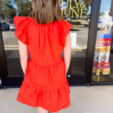 Sun Red Mini Dress-510 Mini-PINCH-July & June Women's Fashion Boutique Located in San Antonio, Texas