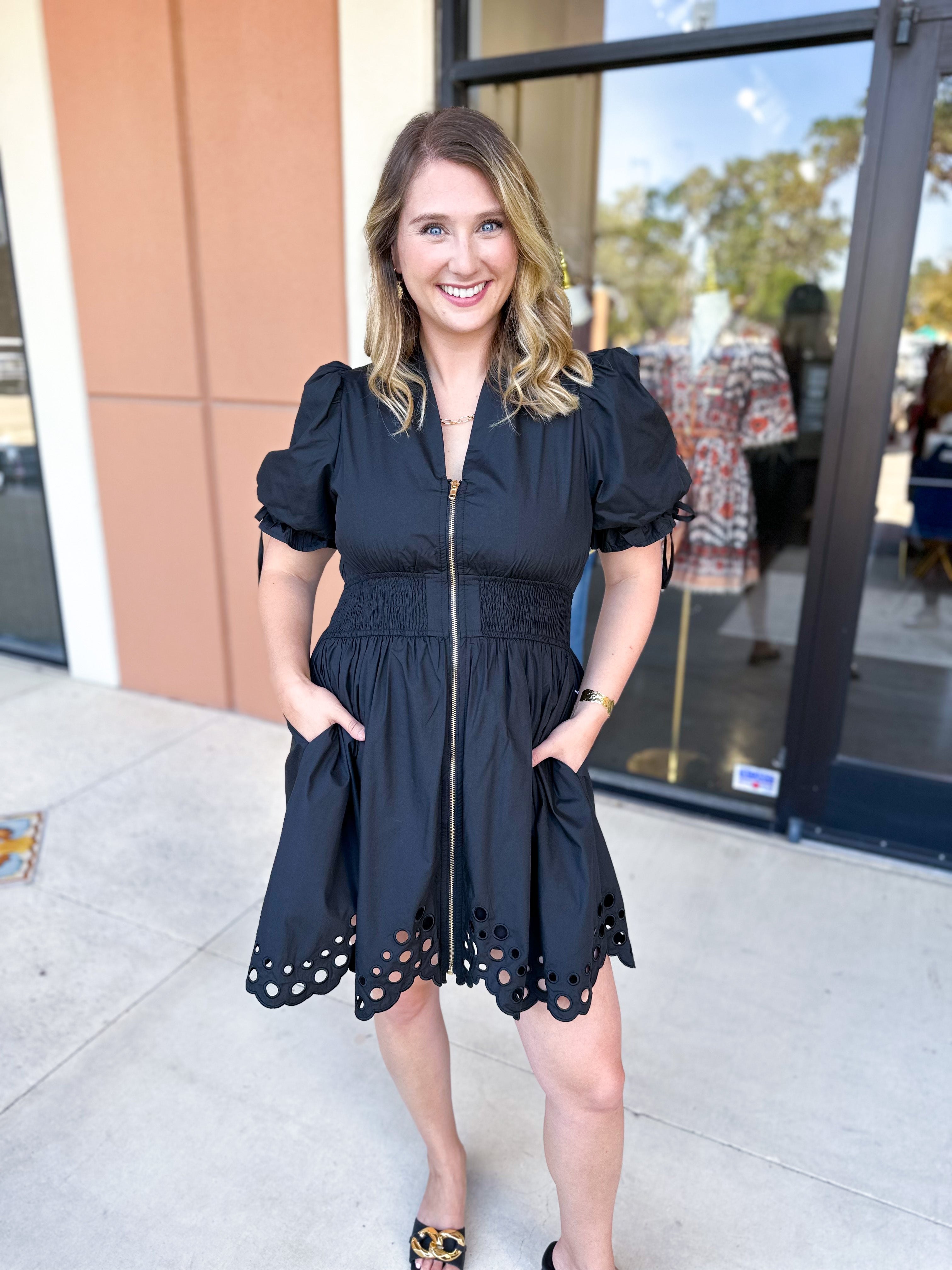 The Adeline Mini Dress - Black-510 Mini-ENTRO-July & June Women's Fashion Boutique Located in San Antonio, Texas