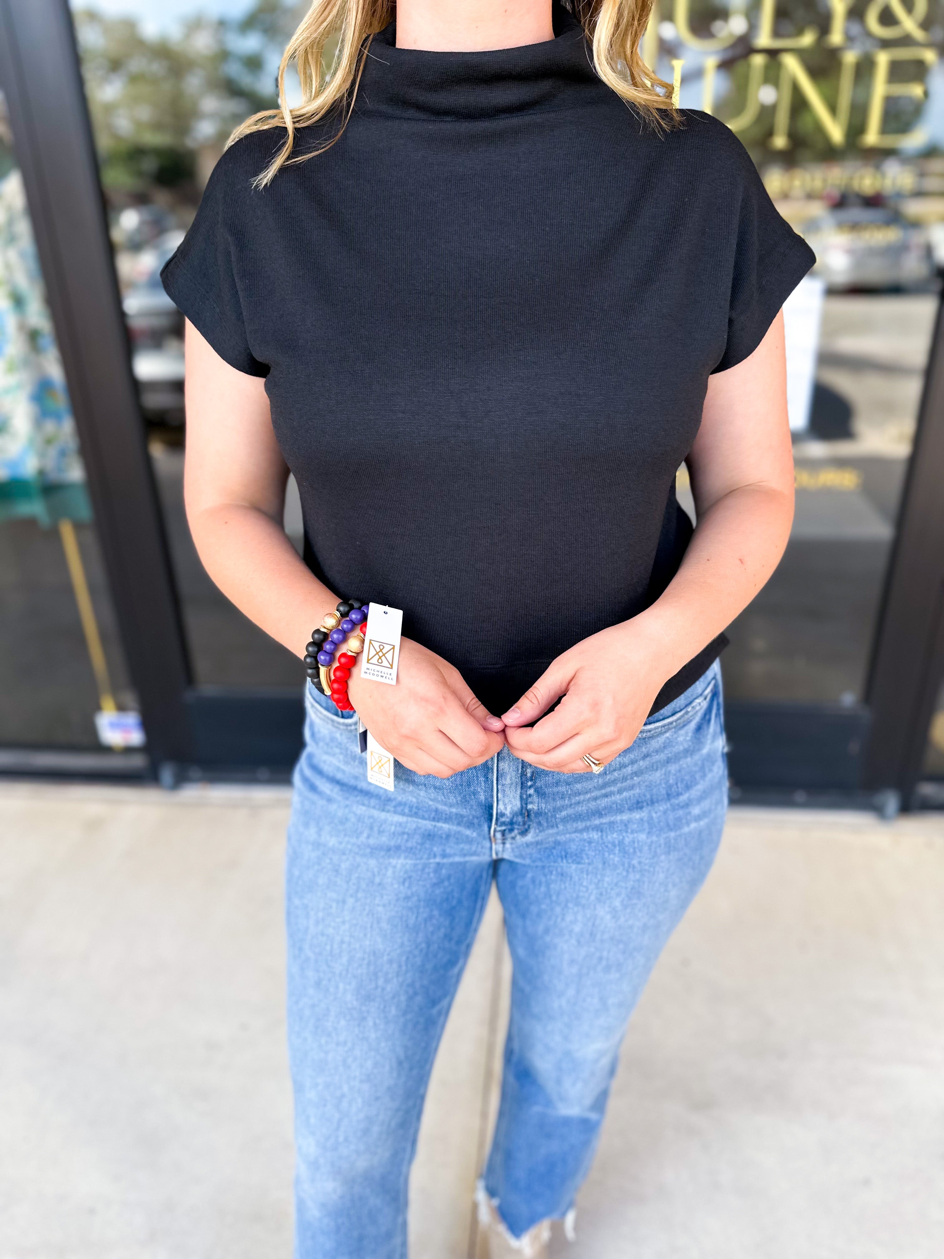 The Classic Chic Top - Black-210 Casual Blouses-ENTRO-July & June Women's Fashion Boutique Located in San Antonio, Texas