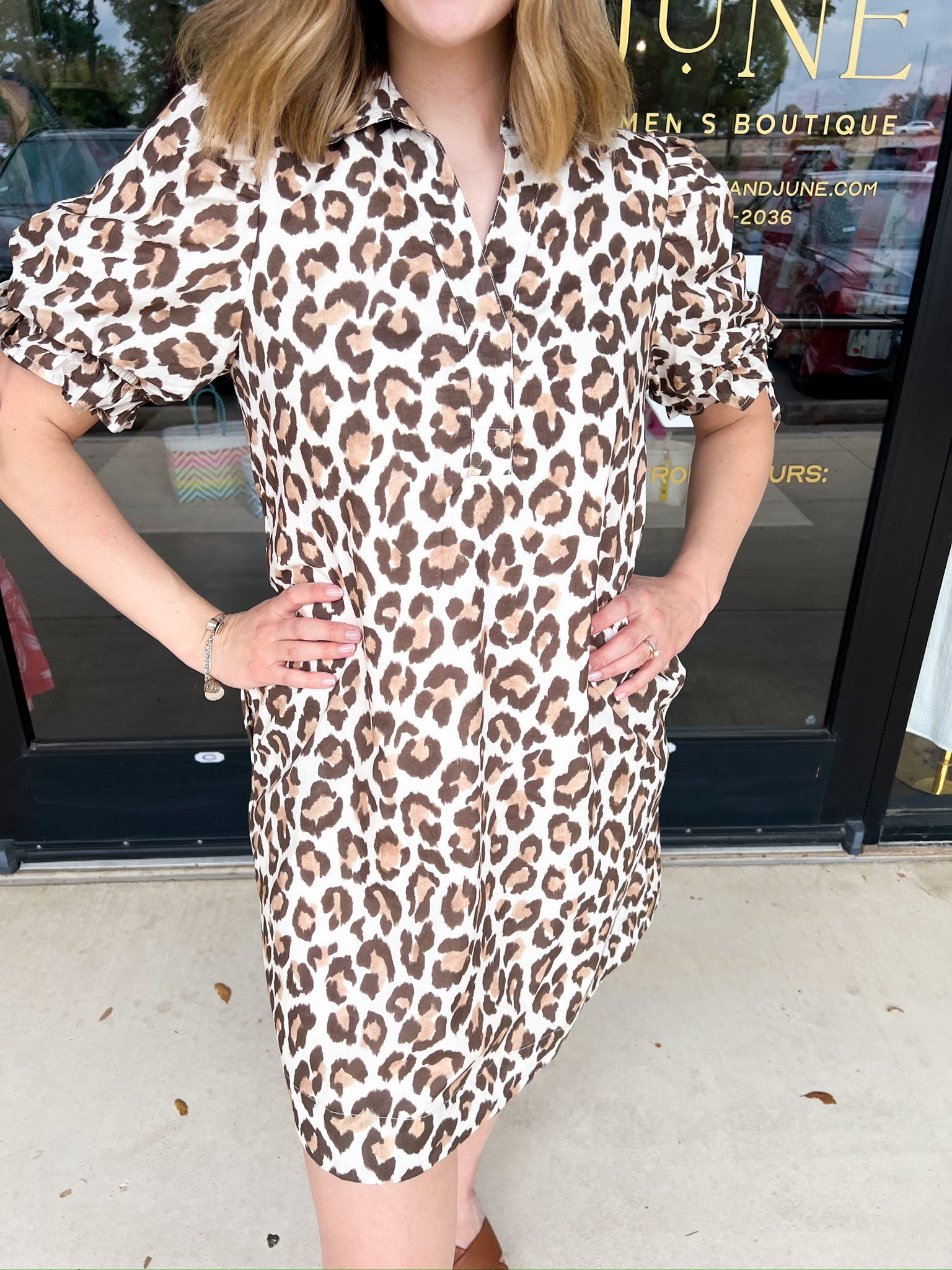 Vintage Leopard Mini Dress-510 Mini-ENTRO-July & June Women's Fashion Boutique Located in San Antonio, Texas