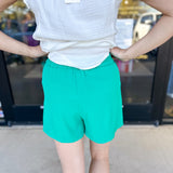 Chic Shorts - Emerald Green-410 Shorts/Skirts-SKIES ARE BLUE-July & June Women's Fashion Boutique Located in San Antonio, Texas