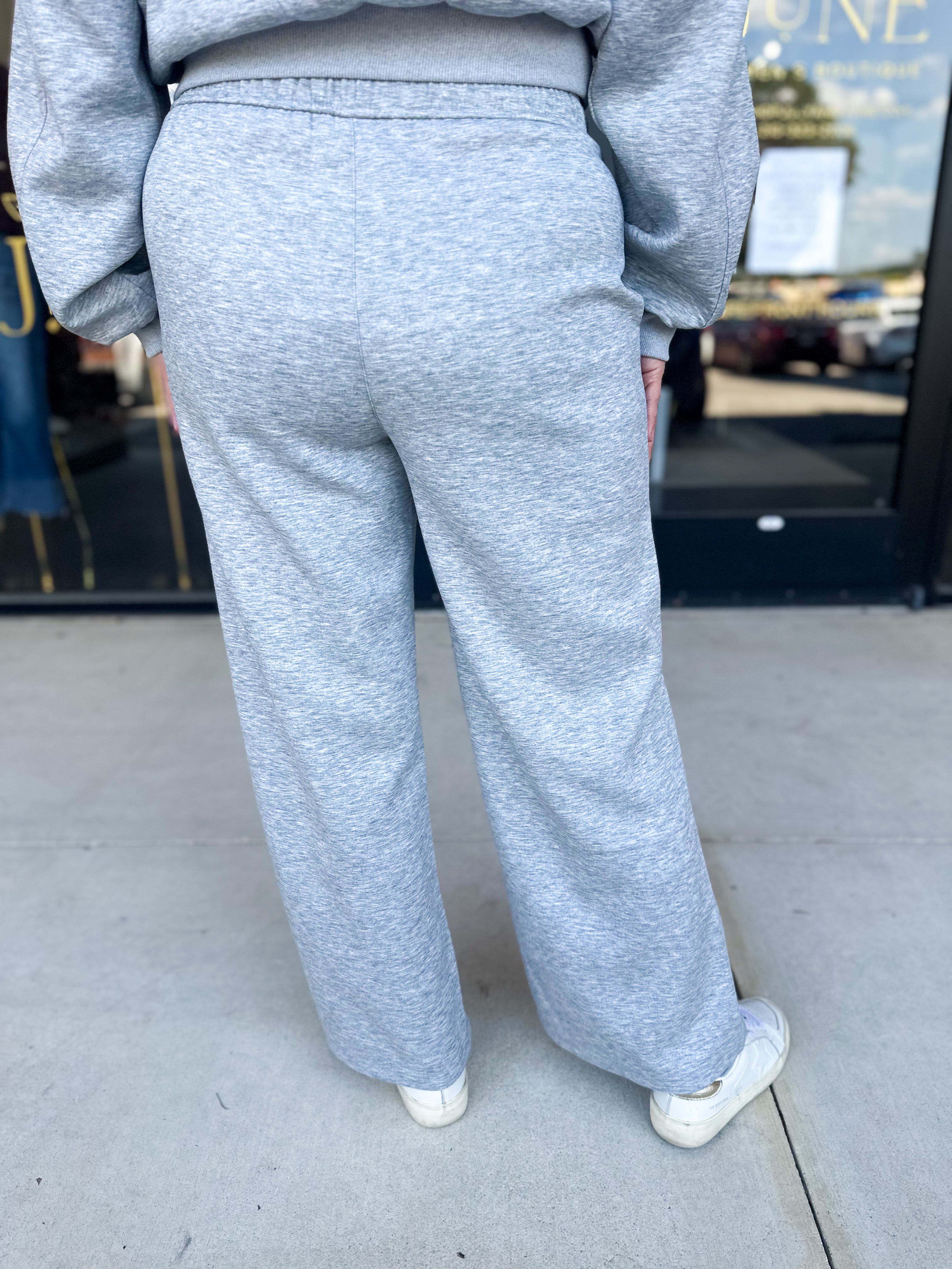 Soft Modal Lounge Pants - Grey-300 Athleisure/Lounge-SKIES ARE BLUE-July & June Women's Fashion Boutique Located in San Antonio, Texas