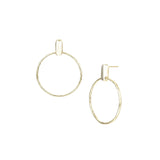 Natalie Wood - Horizon Circle Statement Earrings in Gold-110 Jewelry & Hair-Natalie Wood-July & June Women's Fashion Boutique Located in San Antonio, Texas