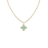 Natalie Wood - Bloom Drop Necklace in Aqua-110 Jewelry & Hair-Natalie Wood-July & June Women's Fashion Boutique Located in San Antonio, Texas
