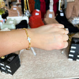 Beam Bracelet With Pearl Cross - Easton Elle-110 Jewelry & Hair-Easton Elle-July & June Women's Fashion Boutique Located in San Antonio, Texas