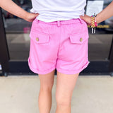 Upscale Shorts - Pink-410 Shorts/Skirts-ENTRO-July & June Women's Fashion Boutique Located in San Antonio, Texas