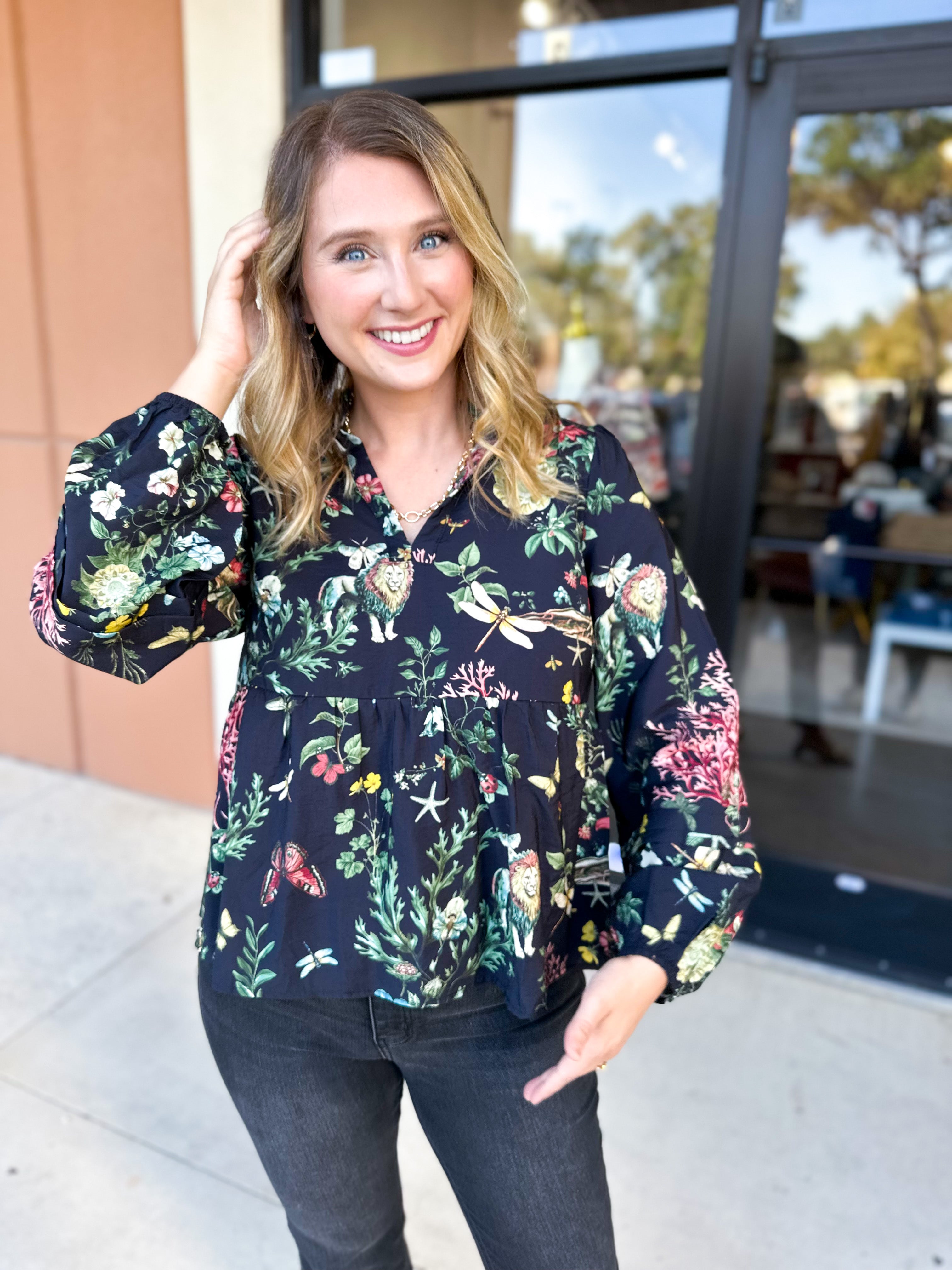 Full of Wonder Blouse-200 Fashion Blouses-FATE-July & June Women's Fashion Boutique Located in San Antonio, Texas