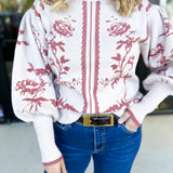 The Vintage Floral Sweater - Cream-230 Sweaters/Cardis-FATE-July & June Women's Fashion Boutique Located in San Antonio, Texas