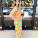 THML - Floral Sunshine Midi Dress-500 Midi-THML-July & June Women's Fashion Boutique Located in San Antonio, Texas