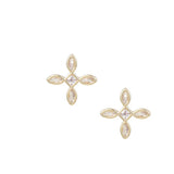 Natalie Wood - Radiant Cross Stud Earrings-110 Jewelry & Hair-Natalie Wood-July & June Women's Fashion Boutique Located in San Antonio, Texas