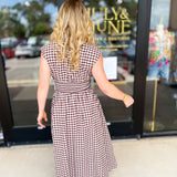 Life's A Picnic Midi Dress - Mocha-500 Midi-ENTRO-July & June Women's Fashion Boutique Located in San Antonio, Texas