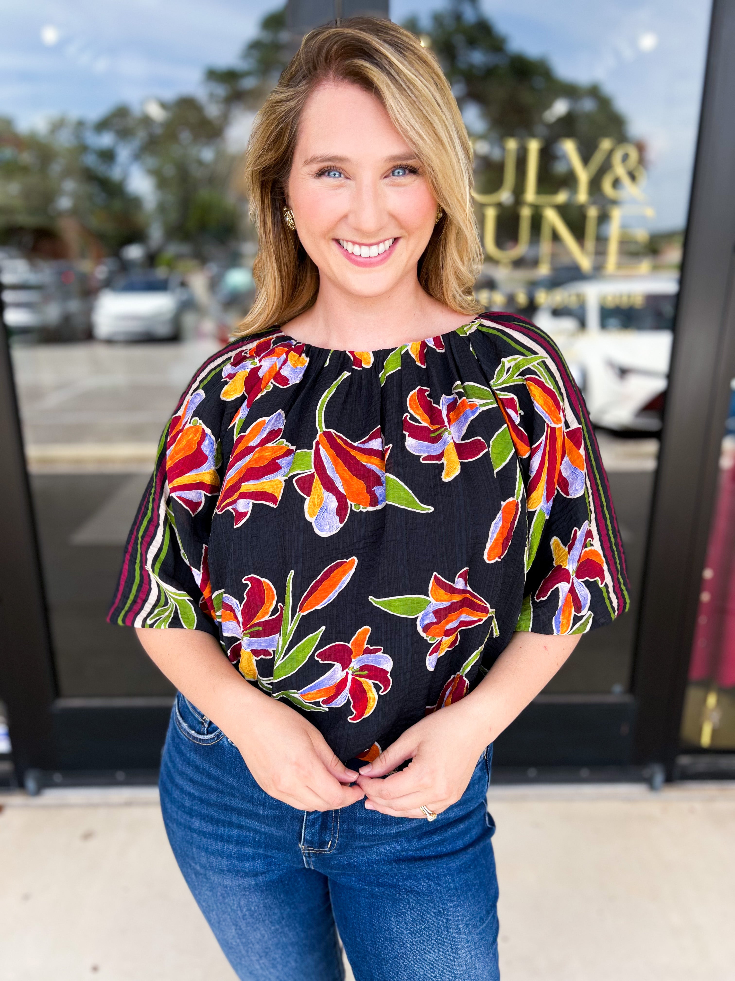 THML - The Astrid Blouse-200 Fashion Blouses-THML-July & June Women's Fashion Boutique Located in San Antonio, Texas