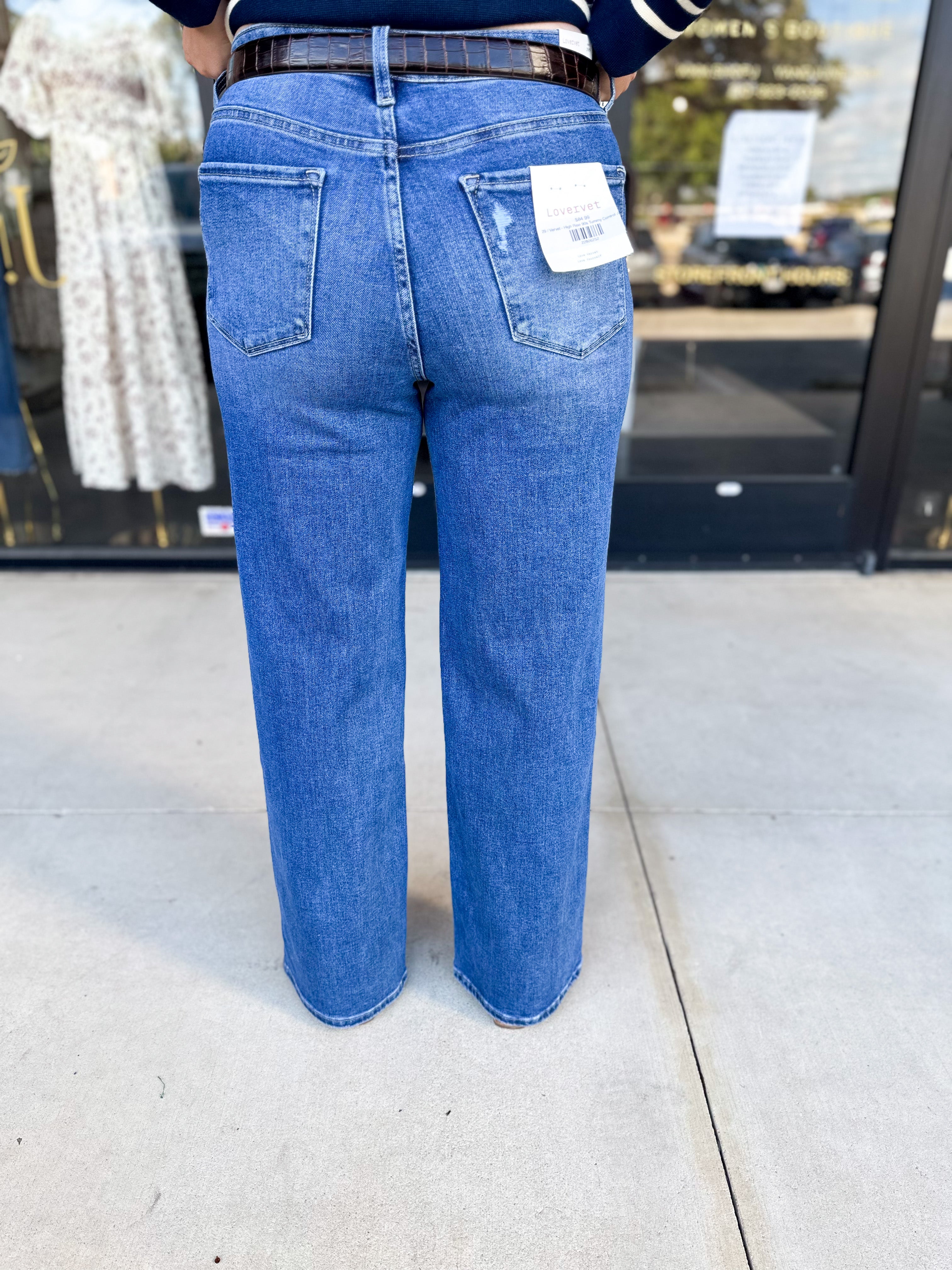 Vervet - High Rise 90s Tummy Control Jeans-400 Pants-VEVERT BY FLYING MONKEY-July & June Women's Fashion Boutique Located in San Antonio, Texas