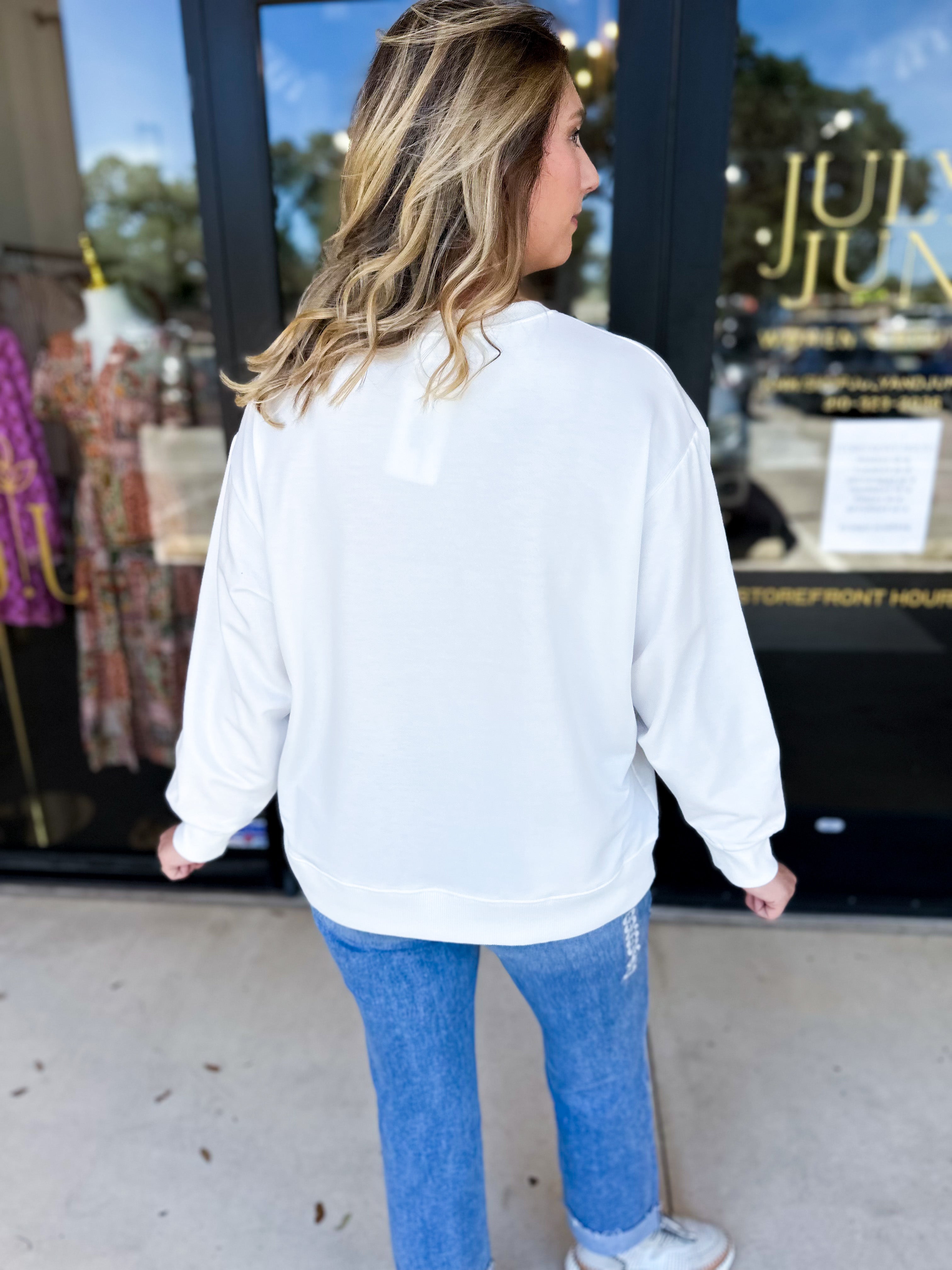 MARY SQUARE - Gameday Pullover-230 Sweaters/Cardis-MARY SQUARE-July & June Women's Fashion Boutique Located in San Antonio, Texas