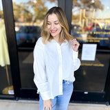 Your Best Friend Button Down Blouse - Ivory-200 Fashion Blouses-SKIES ARE BLUE-July & June Women's Fashion Boutique Located in San Antonio, Texas