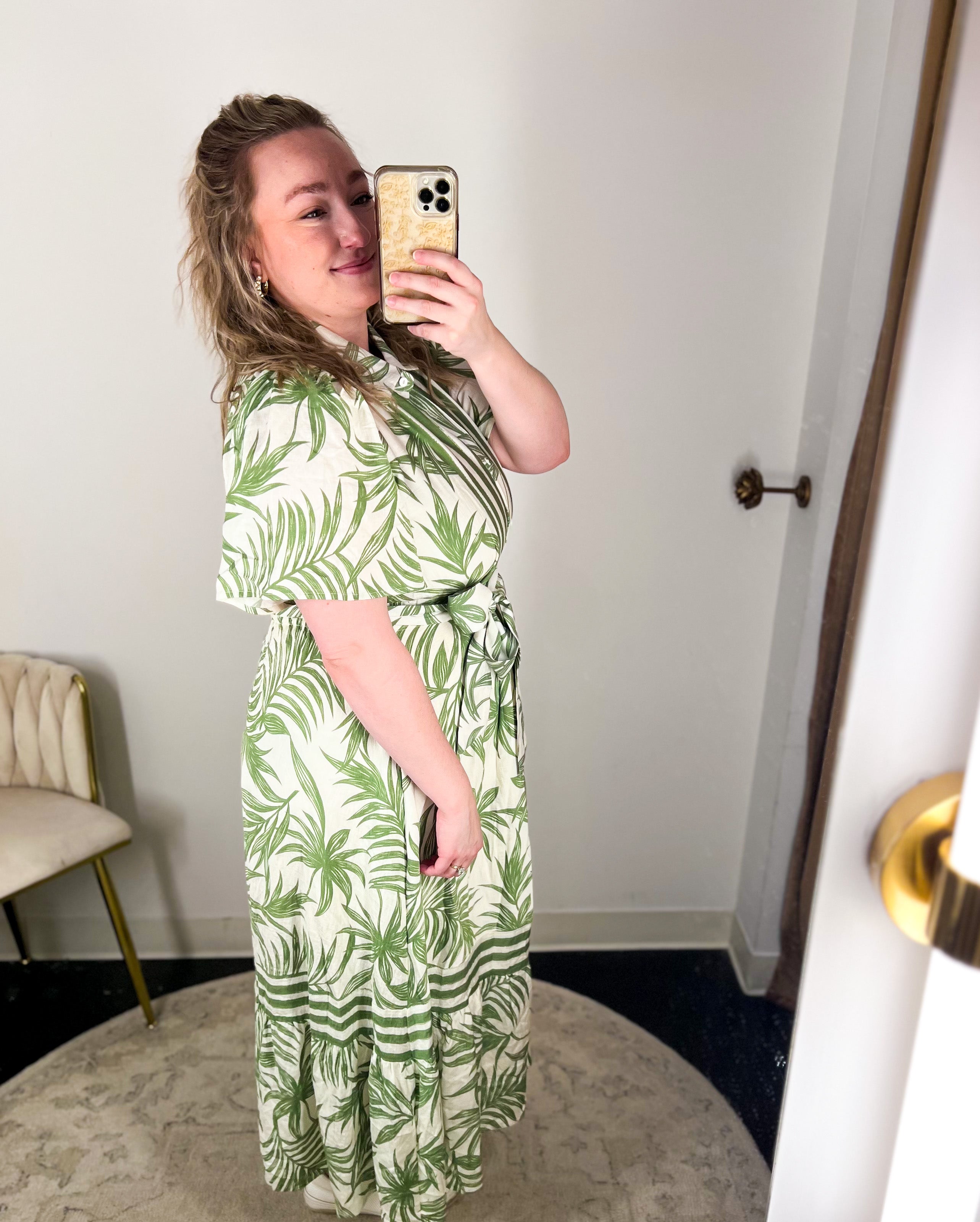 Palm City Midi Dress - Green-500 Midi-ENTRO-July & June Women's Fashion Boutique Located in San Antonio, Texas