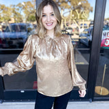 You're So Golden Blouse-JODIFL-July & June Women's Fashion Boutique Located in San Antonio, Texas
