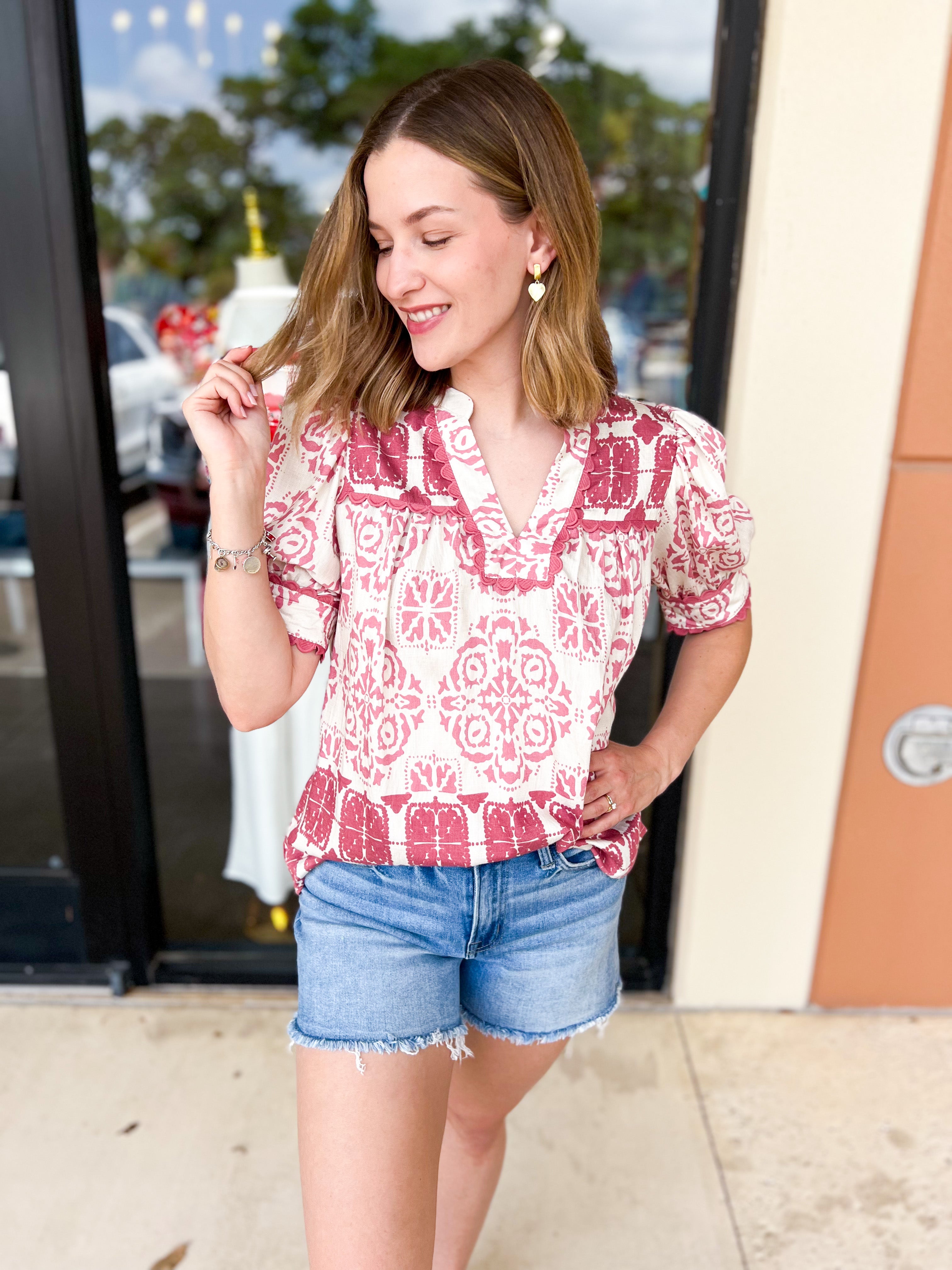 The Kit Blouse-200 Fashion Blouses-ENTRO-July & June Women's Fashion Boutique Located in San Antonio, Texas