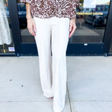 Cream Suede Trousers-400 Pants-FATE-July & June Women's Fashion Boutique Located in San Antonio, Texas