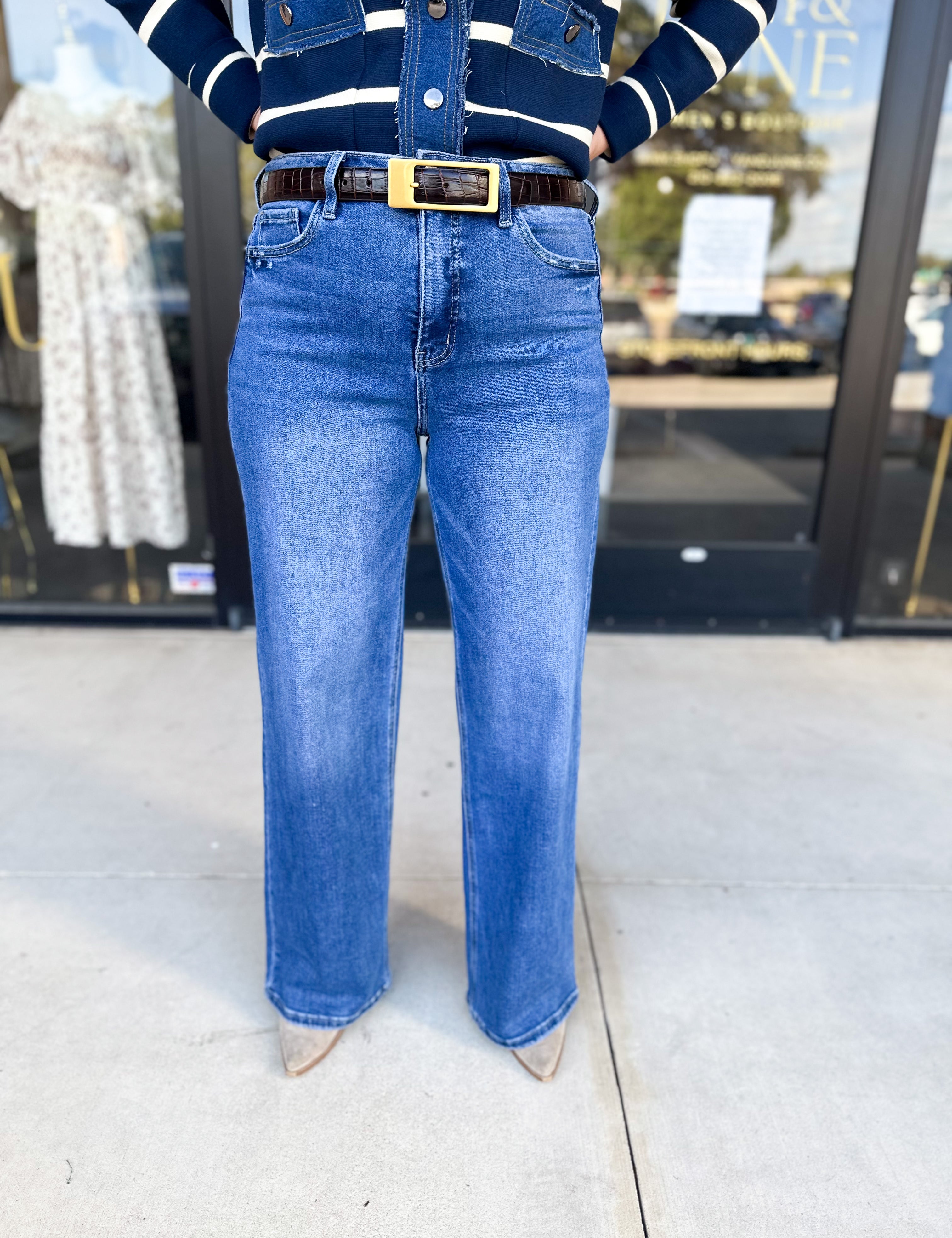 Vervet - High Rise 90s Tummy Control Jeans-400 Pants-VEVERT BY FLYING MONKEY-July & June Women's Fashion Boutique Located in San Antonio, Texas