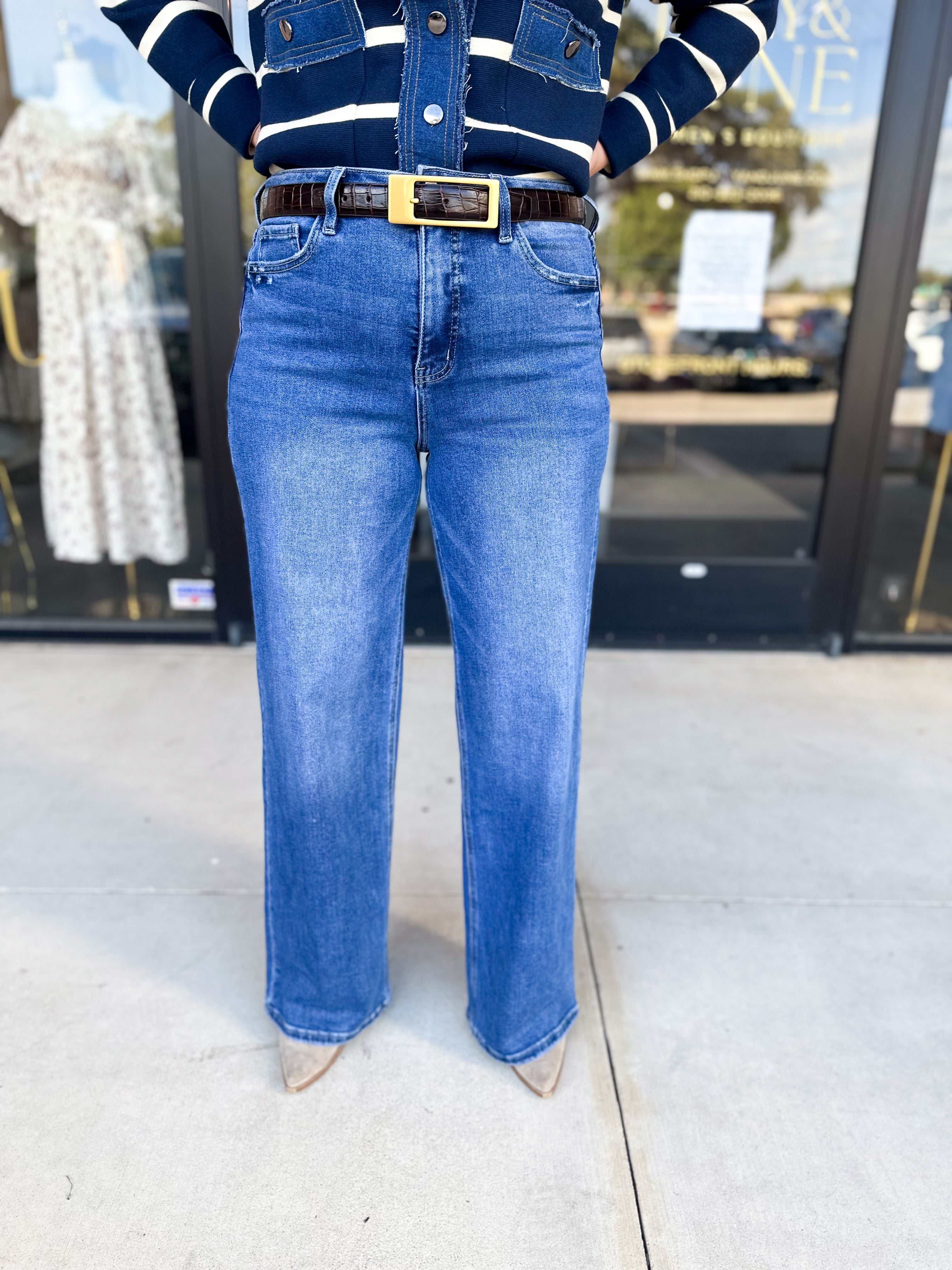 Vervet - High Rise 90s Tummy Control Jeans-400 Pants-VEVERT BY FLYING MONKEY-July & June Women's Fashion Boutique Located in San Antonio, Texas