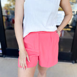 Chic Shorts - Coral Sunset-410 Shorts/Skirts-SKIES ARE BLUE-July & June Women's Fashion Boutique Located in San Antonio, Texas