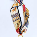 Scarf Necklace - Bold Horse Shoe-110 Jewelry & Hair-HART DESIGNS-July & June Women's Fashion Boutique Located in San Antonio, Texas