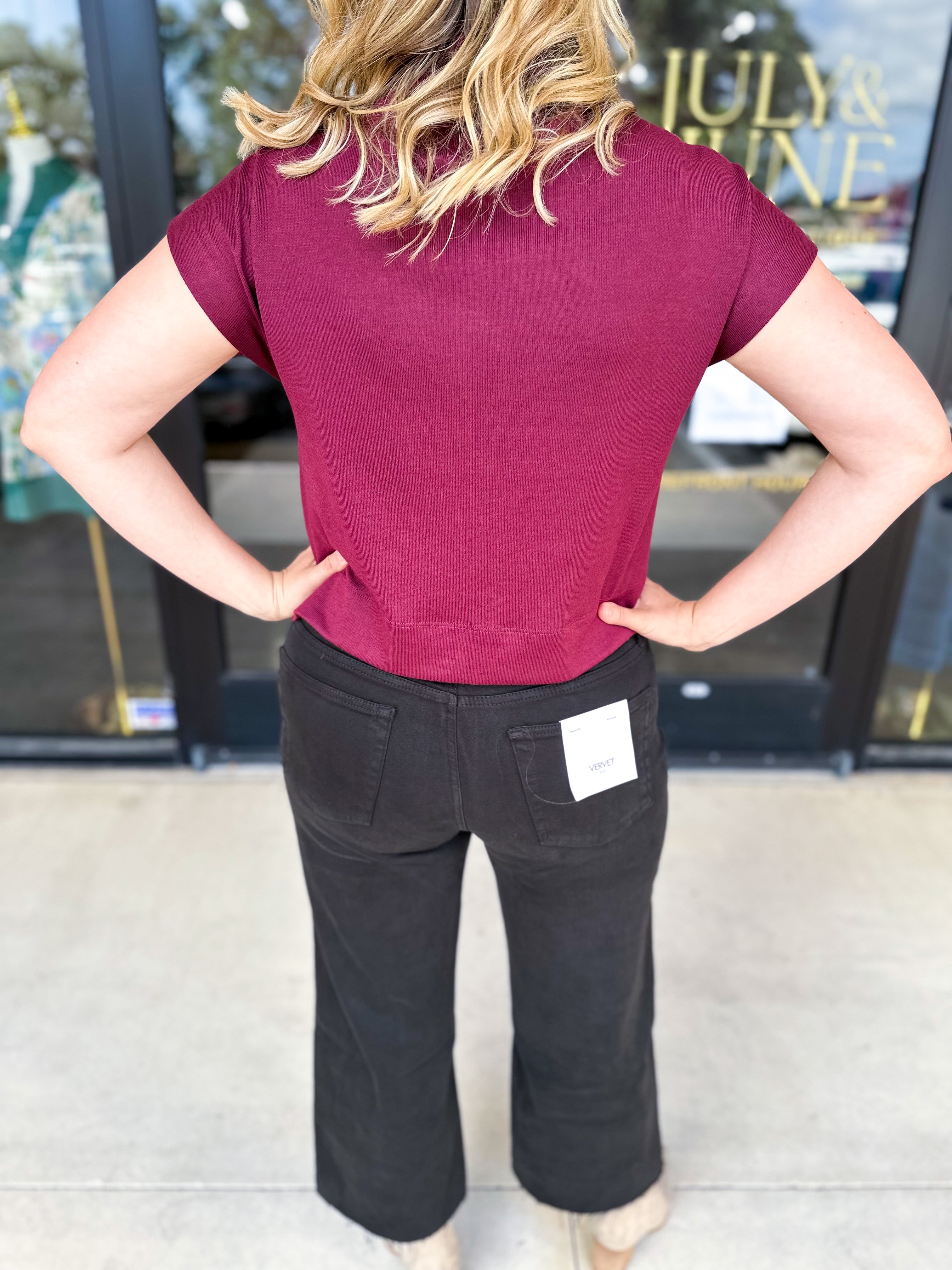 The Classic Chic Top - Maroon-210 Casual Blouses-ENTRO-July & June Women's Fashion Boutique Located in San Antonio, Texas
