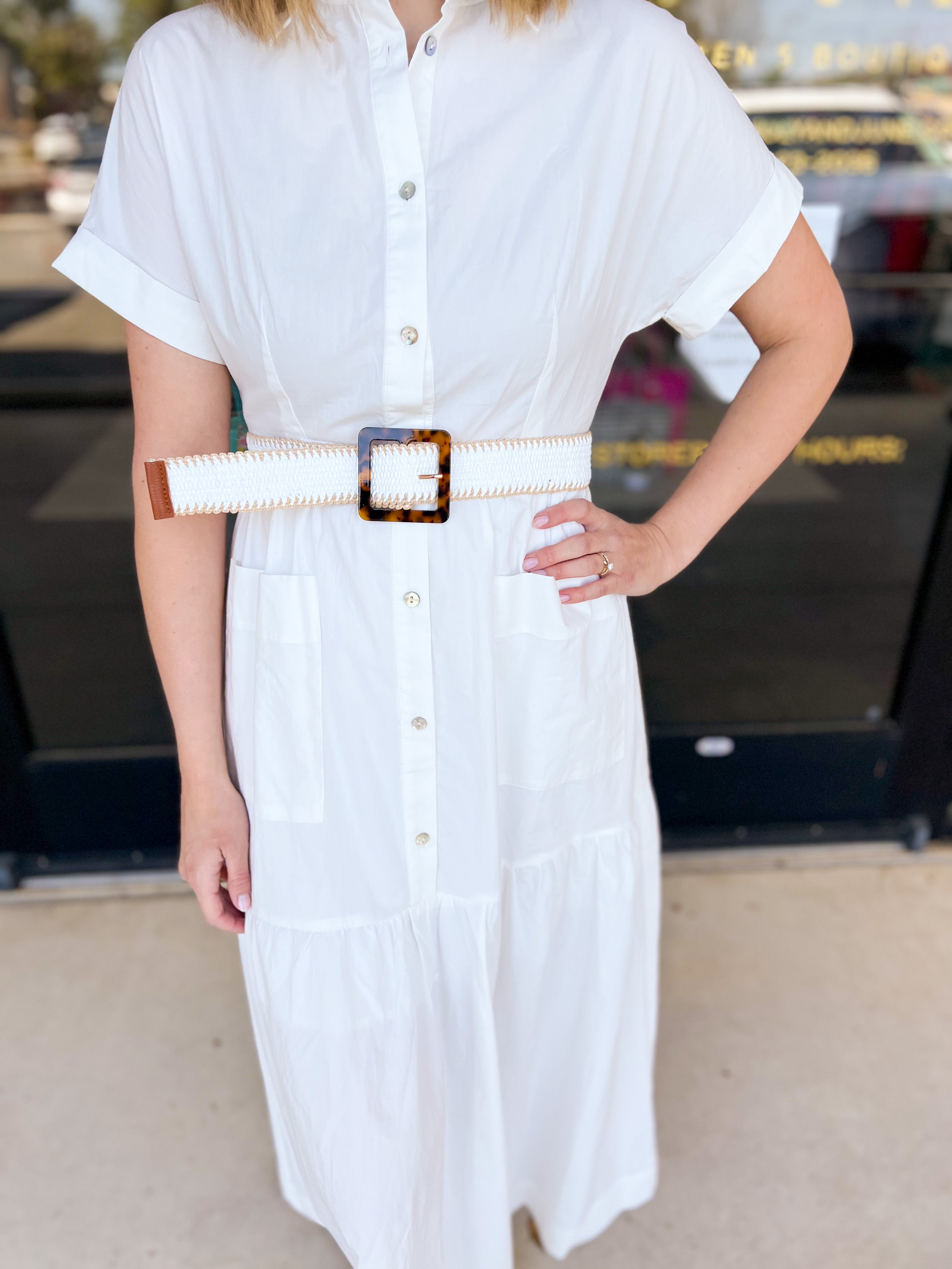 Yara Belt - White - 2 Sizes-130 Accessories-SHIRALEAH-July & June Women's Fashion Boutique Located in San Antonio, Texas