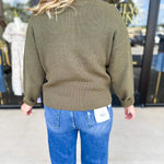 The Everyday Henley Sweater - Olive-230 Sweaters/Cardis-JODIFL-July & June Women's Fashion Boutique Located in San Antonio, Texas
