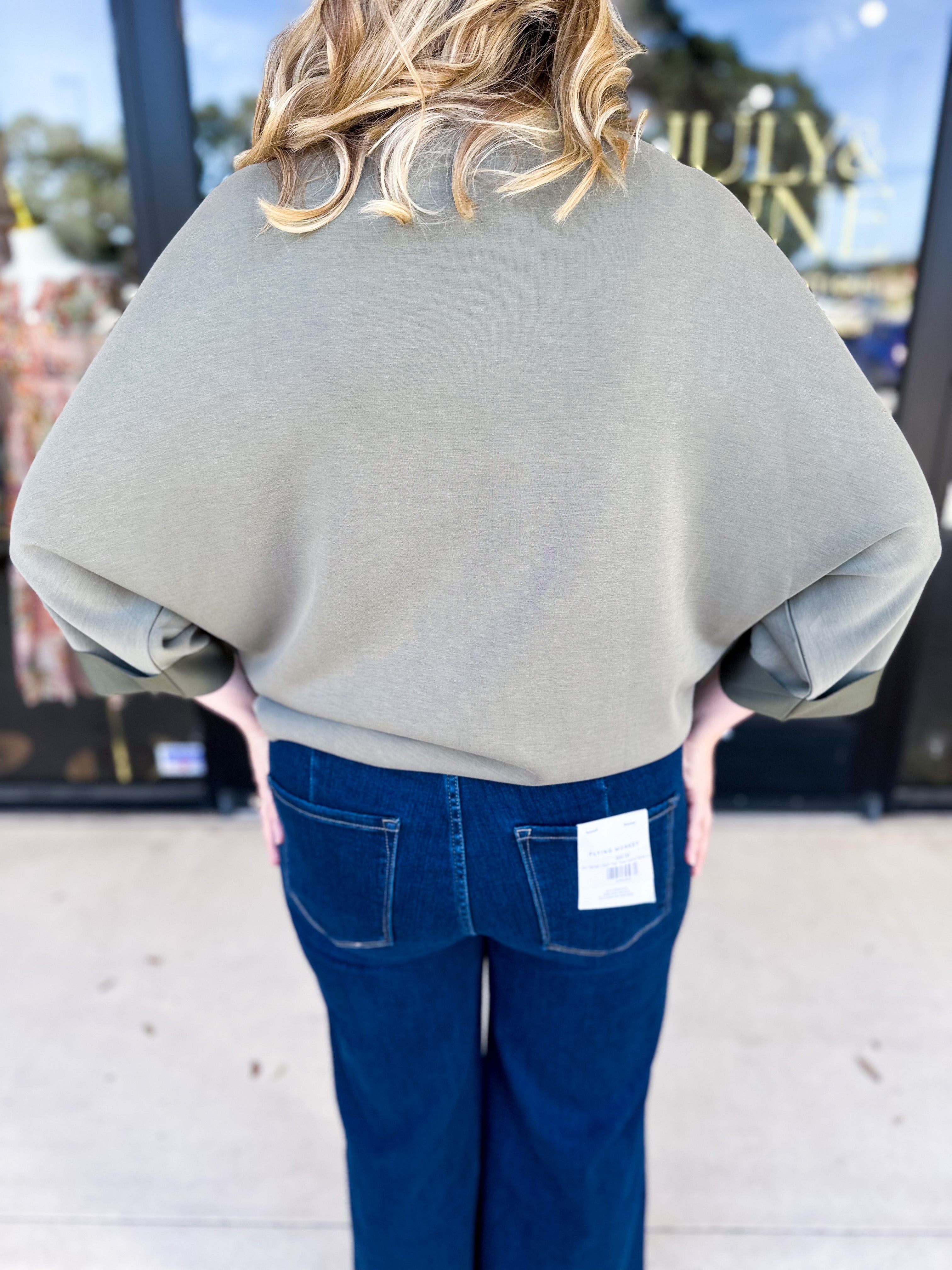 Softest Washed Olive Tee-210 Casual Blouses-FATE-July & June Women's Fashion Boutique Located in San Antonio, Texas