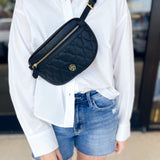 Natalie Wood - Grace Belt Bag in Black-130 Accessories-Natalie Wood-July & June Women's Fashion Boutique Located in San Antonio, Texas