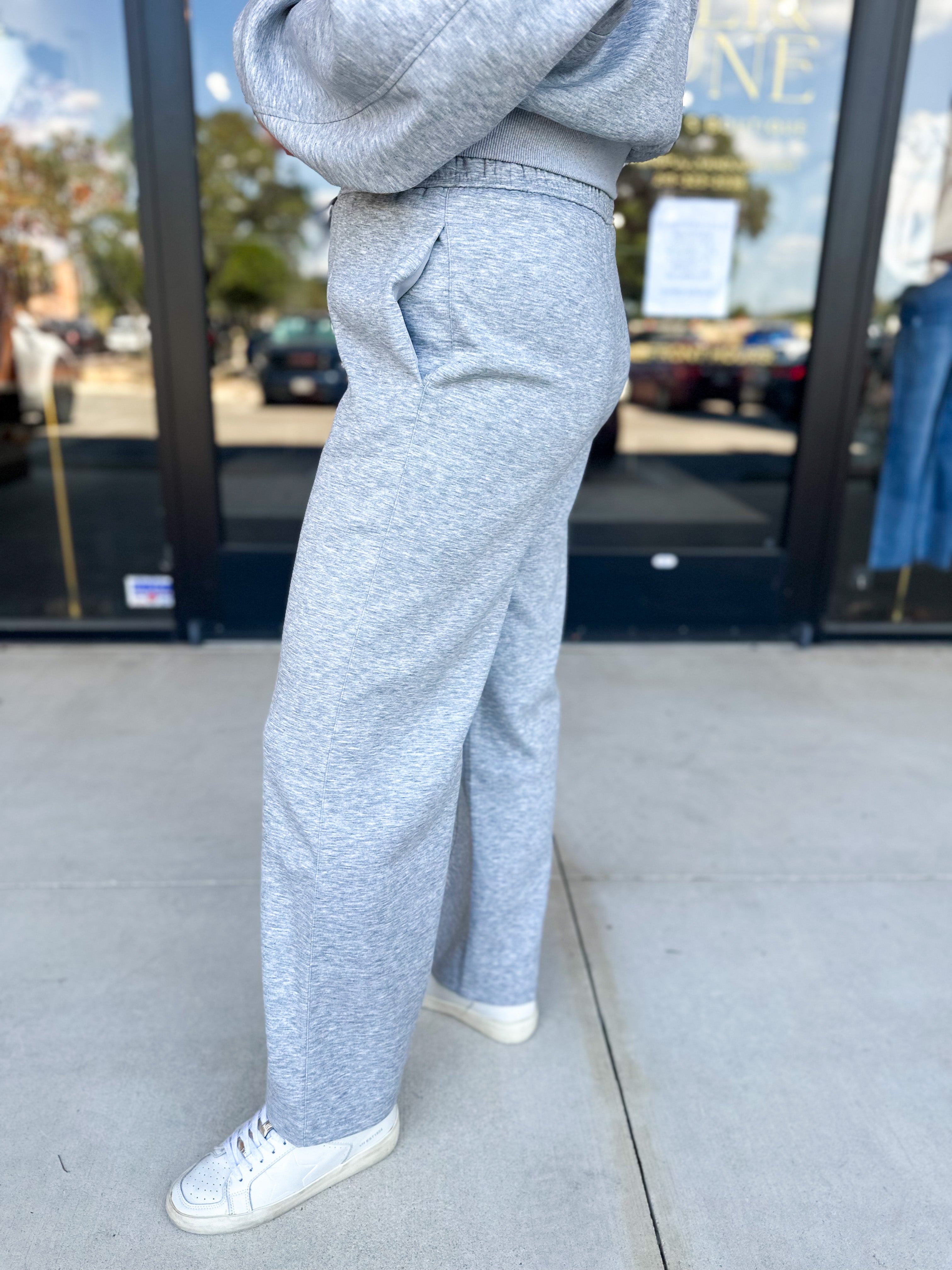 Soft Modal Lounge Pants - Grey-300 Athleisure/Lounge-SKIES ARE BLUE-July & June Women's Fashion Boutique Located in San Antonio, Texas