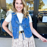 Front Tie Denim Vest-600 Outerwear-LISTICLE-July & June Women's Fashion Boutique Located in San Antonio, Texas