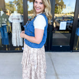 Front Tie Denim Vest-600 Outerwear-LISTICLE-July & June Women's Fashion Boutique Located in San Antonio, Texas